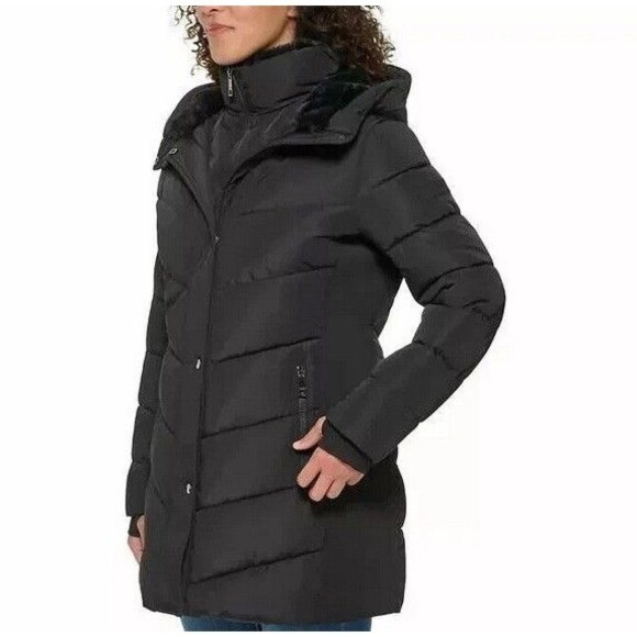 NWOT Andrew Marc Mixed Media Jacket Black 2XL - Picture 2 of 5